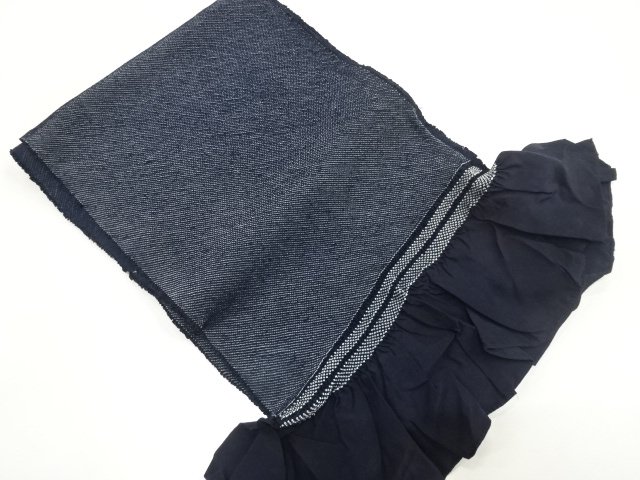 JAPANESE KIMONO FOR MEN / HEKO OBI / ALL SHIBORI